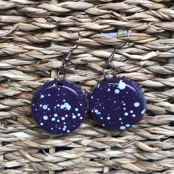 Eco friendly! Handmade bottle cap earrings - Picture 2 of 2